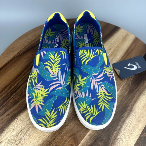 OluKai Lae\'Ahi Pa\'i Men\'s 10.5 Shoes Sunset Blue/Aloha Floral Slip On Sneakers main image 6